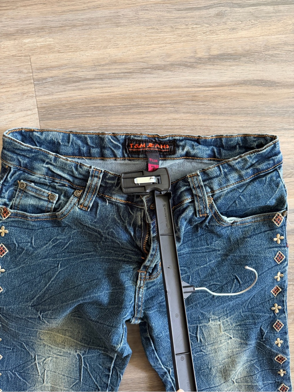 Women’s Blue Embellished Skinny Jeans